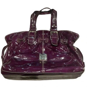 DOONEY AND BOURKE Large Chiara patent  leather bag Purple